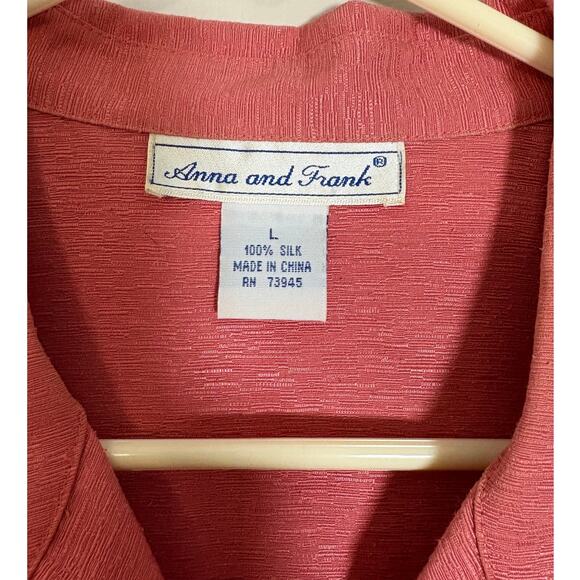 Anna and Frank Vintage Size Large 100% Silk Sleeveless Button Up Top - Picture 2 of 3